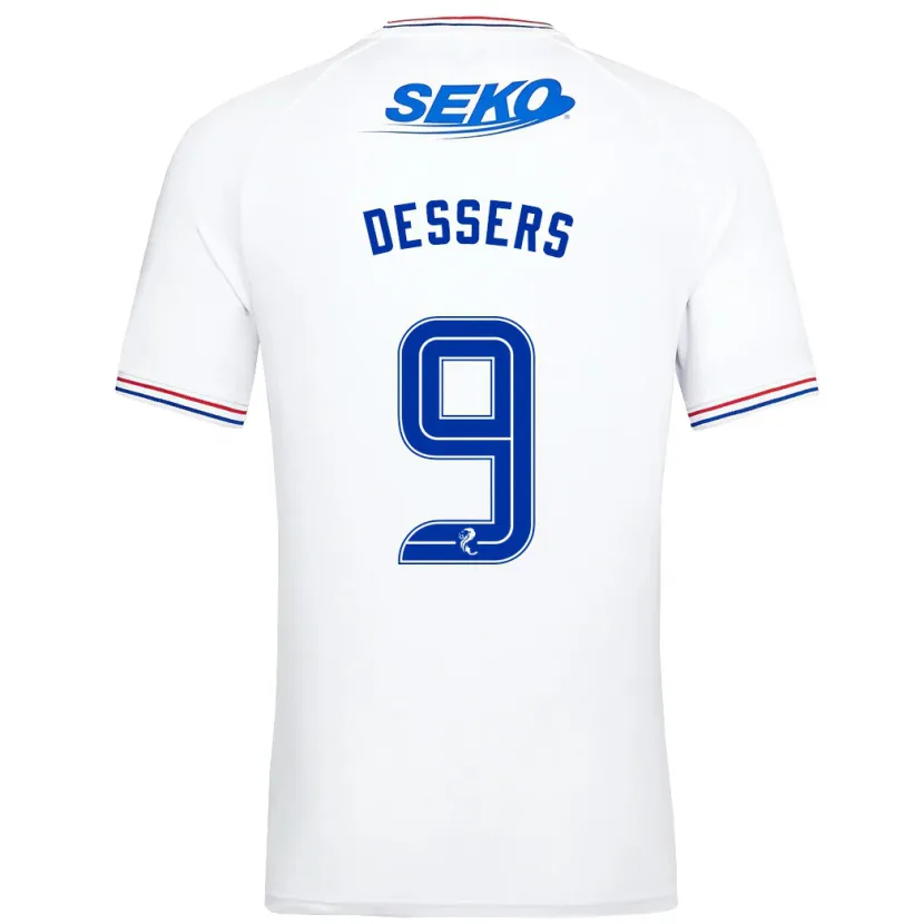 Danxen Niño Camiseta Cyriel Dessers #9 Blanco 2ª Equipación 2023/24 La Camisa