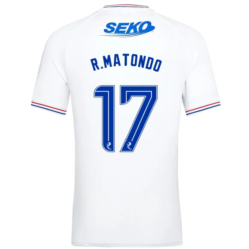 Danxen Niño Camiseta Rabbi Matondo #17 Blanco 2ª Equipación 2023/24 La Camisa