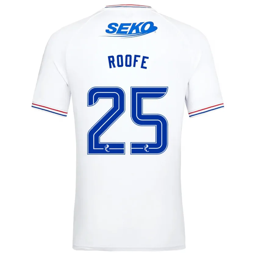 Danxen Niño Camiseta Kemar Roofe #25 Blanco 2ª Equipación 2023/24 La Camisa