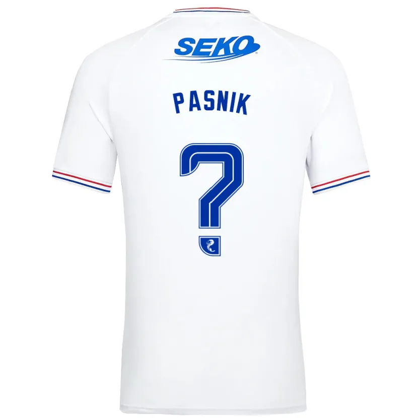 Danxen Niño Camiseta Tyler Pasnik #0 Blanco 2ª Equipación 2023/24 La Camisa