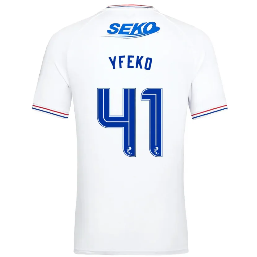 Danxen Niño Camiseta Johnly Yfeko #41 Blanco 2ª Equipación 2023/24 La Camisa