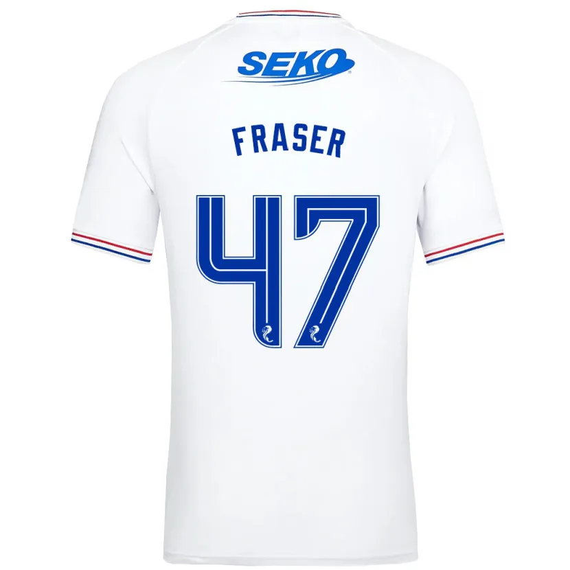 Danxen Niño Camiseta Robbie Fraser #47 Blanco 2ª Equipación 2023/24 La Camisa