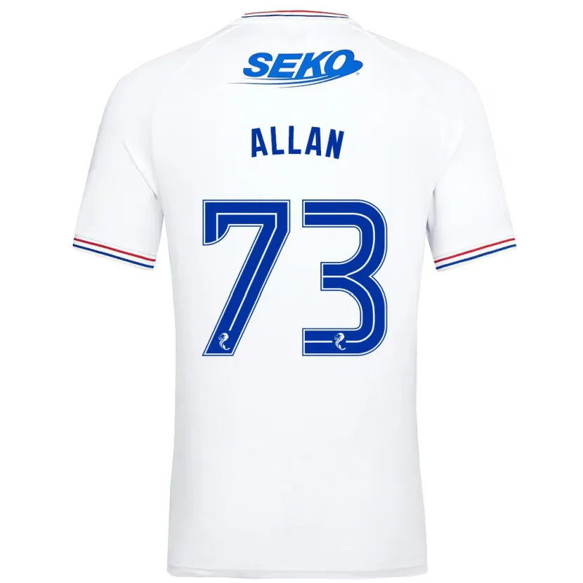 Danxen Niño Camiseta Connor Allan #73 Blanco 2ª Equipación 2023/24 La Camisa