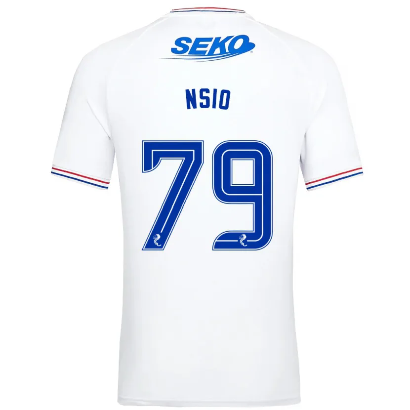 Danxen Niño Camiseta Paul Nsio #79 Blanco 2ª Equipación 2023/24 La Camisa