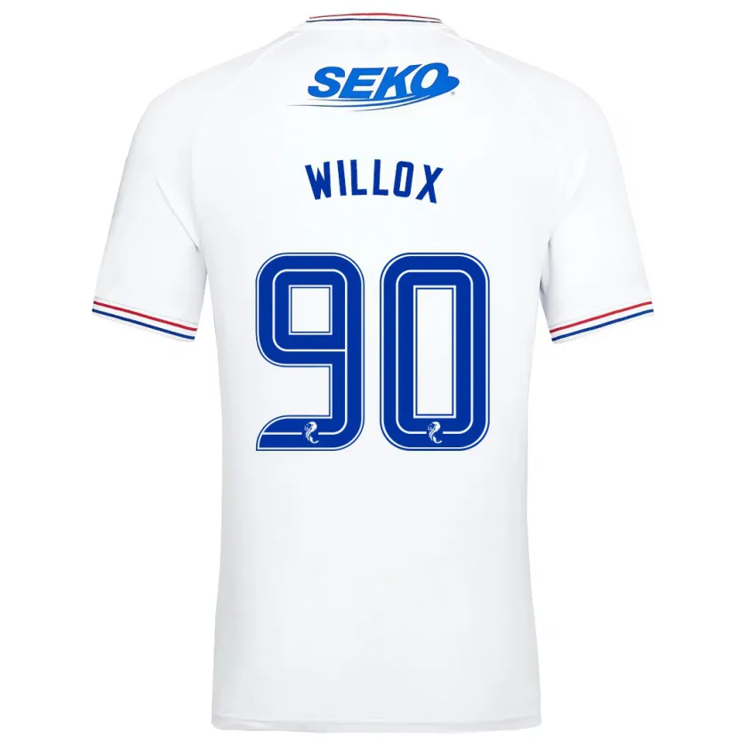 Danxen Niño Camiseta Kieron Willox #90 Blanco 2ª Equipación 2023/24 La Camisa