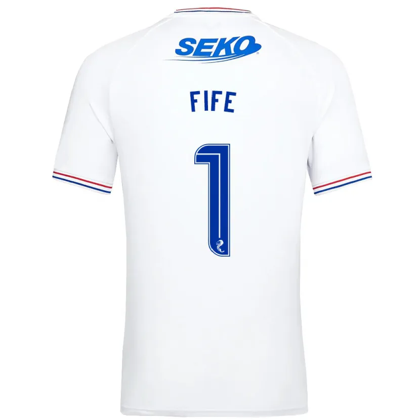 Danxen Niño Camiseta Jenna Fife #1 Blanco 2ª Equipación 2023/24 La Camisa