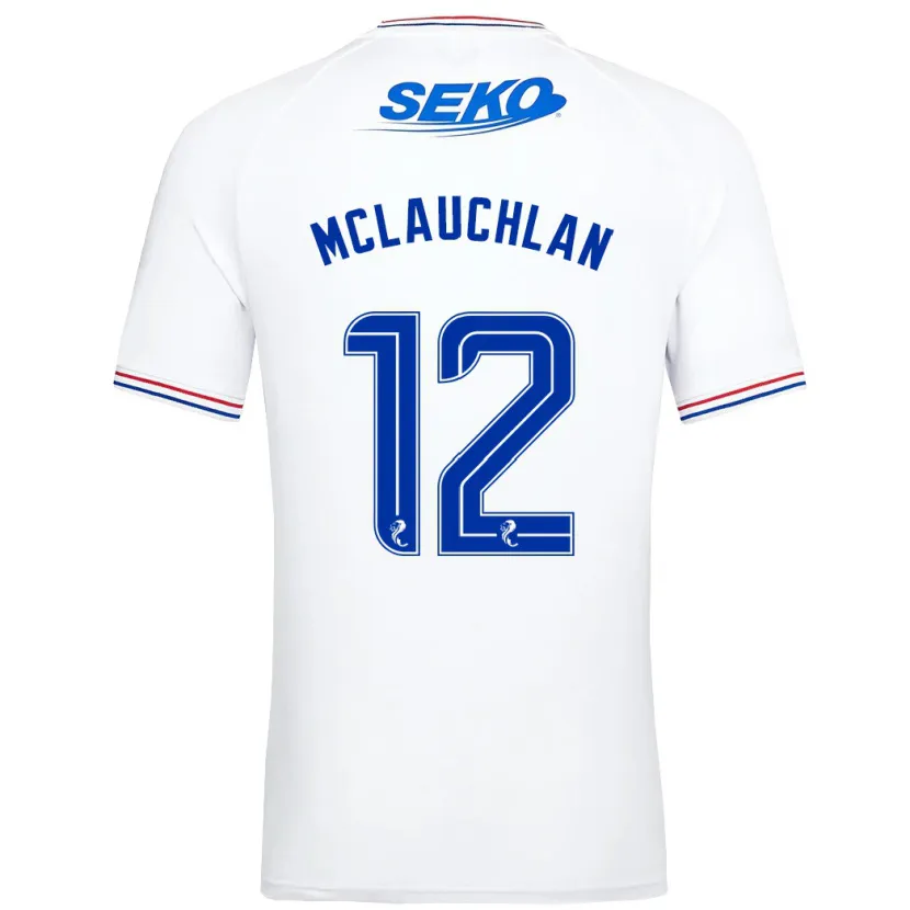 Danxen Niño Camiseta Rachel Mclauchlan #12 Blanco 2ª Equipación 2023/24 La Camisa