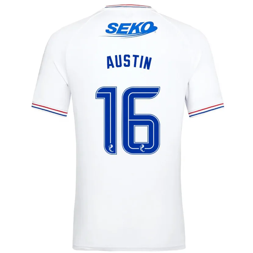 Danxen Niño Camiseta Eilidh Austin #16 Blanco 2ª Equipación 2023/24 La Camisa