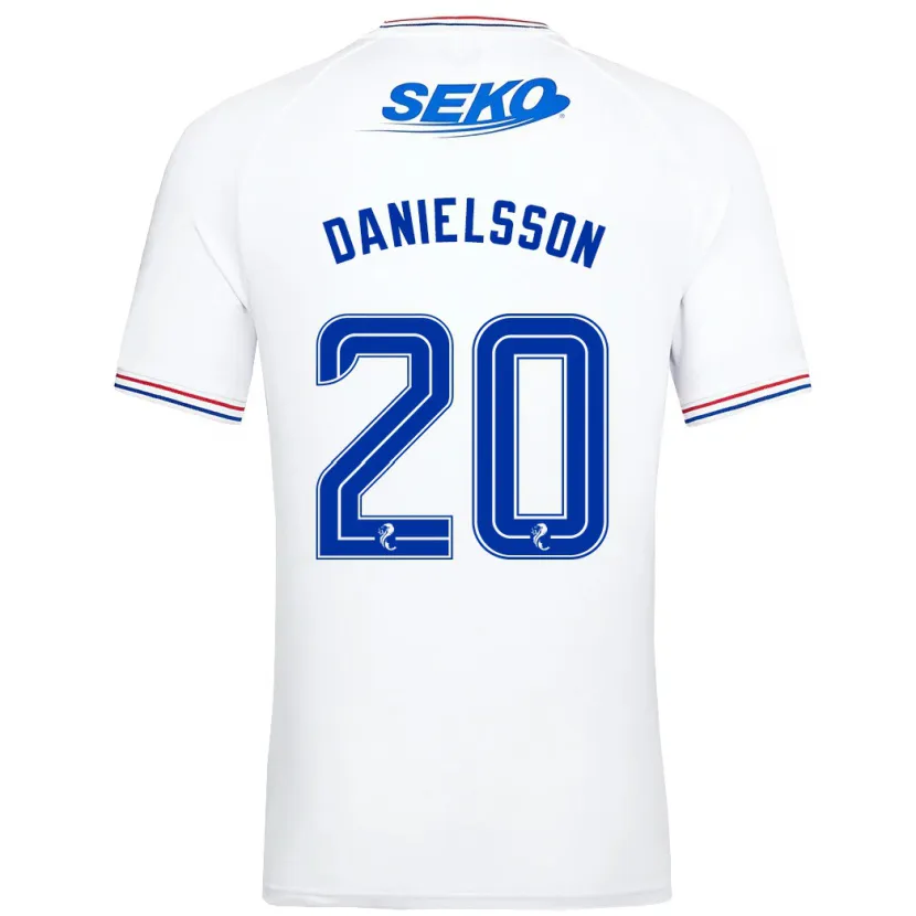 Danxen Niño Camiseta Jenny Julia Danielsson #20 Blanco 2ª Equipación 2023/24 La Camisa