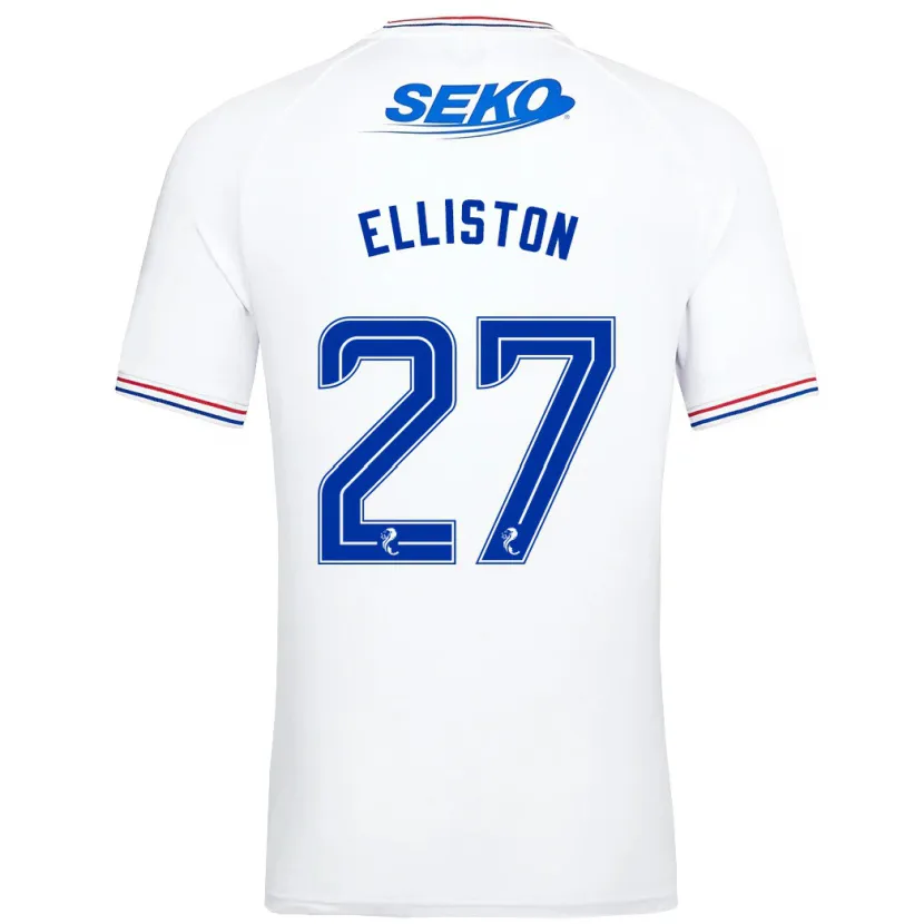 Danxen Niño Camiseta Maddie Elliston #27 Blanco 2ª Equipación 2023/24 La Camisa