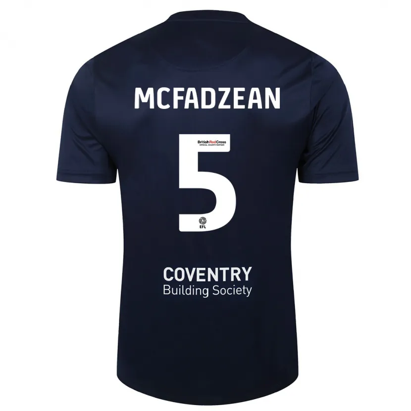 Danxen Niño Camiseta Kyle Mcfadzean #5 Rojo Azul Marino 2ª Equipación 2023/24 La Camisa