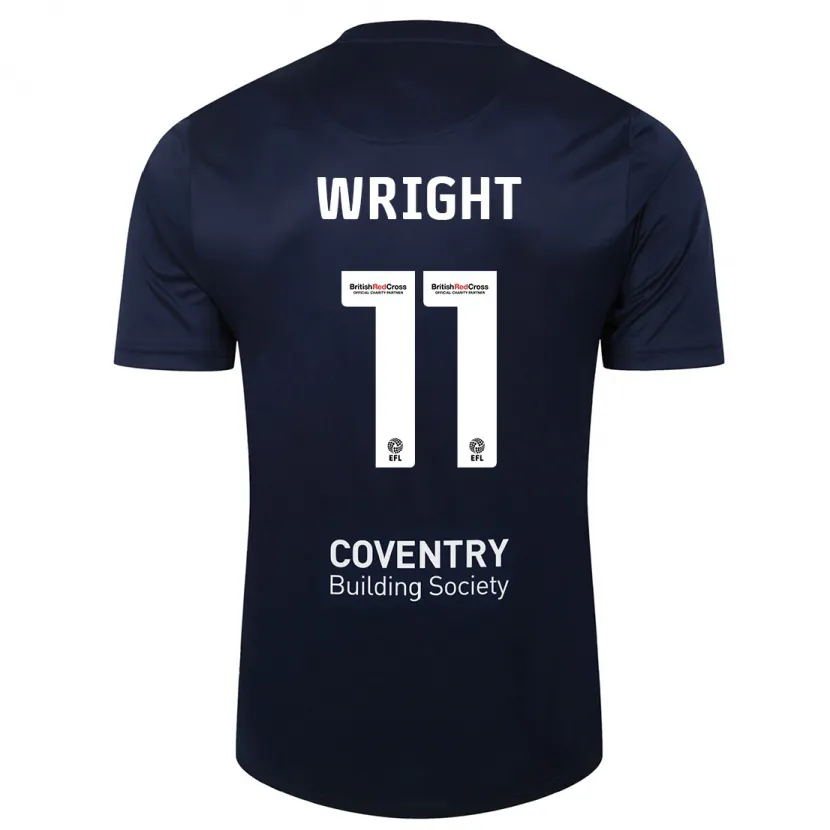 Danxen Niño Camiseta Haji Wright #11 Rojo Azul Marino 2ª Equipación 2023/24 La Camisa