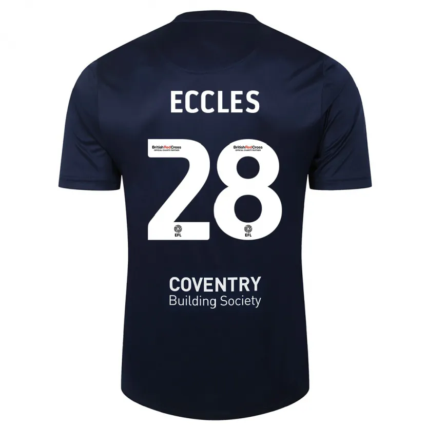 Danxen Niño Camiseta Josh Eccles #28 Rojo Azul Marino 2ª Equipación 2023/24 La Camisa