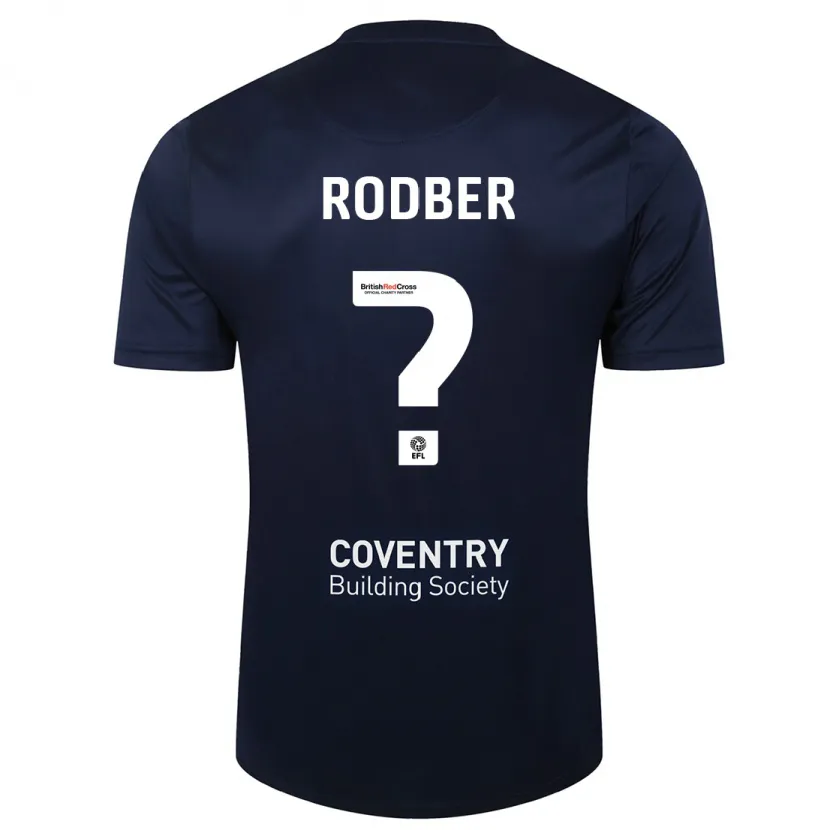 Danxen Niño Camiseta Samuel Rodber #0 Rojo Azul Marino 2ª Equipación 2023/24 La Camisa