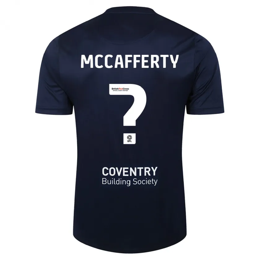 Danxen Niño Camiseta Lewys Mccafferty #0 Rojo Azul Marino 2ª Equipación 2023/24 La Camisa