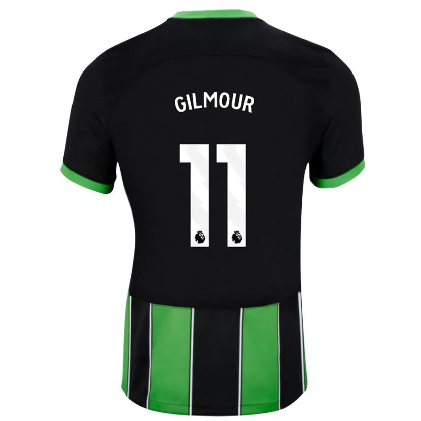 Danxen Niño Camiseta Billy Gilmour #11 Verde Negro 2ª Equipación 2023/24 La Camisa