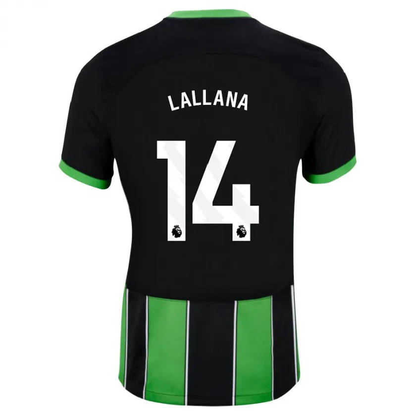 Danxen Niño Camiseta Adam Lallana #14 Verde Negro 2ª Equipación 2023/24 La Camisa