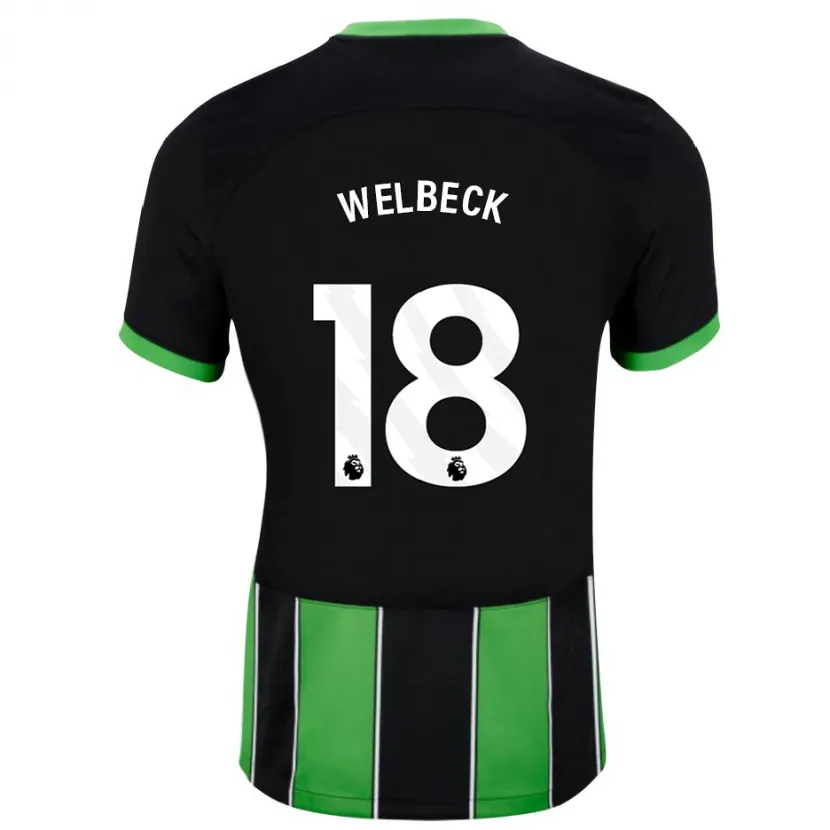 Danxen Niño Camiseta Danny Welbeck #18 Verde Negro 2ª Equipación 2023/24 La Camisa