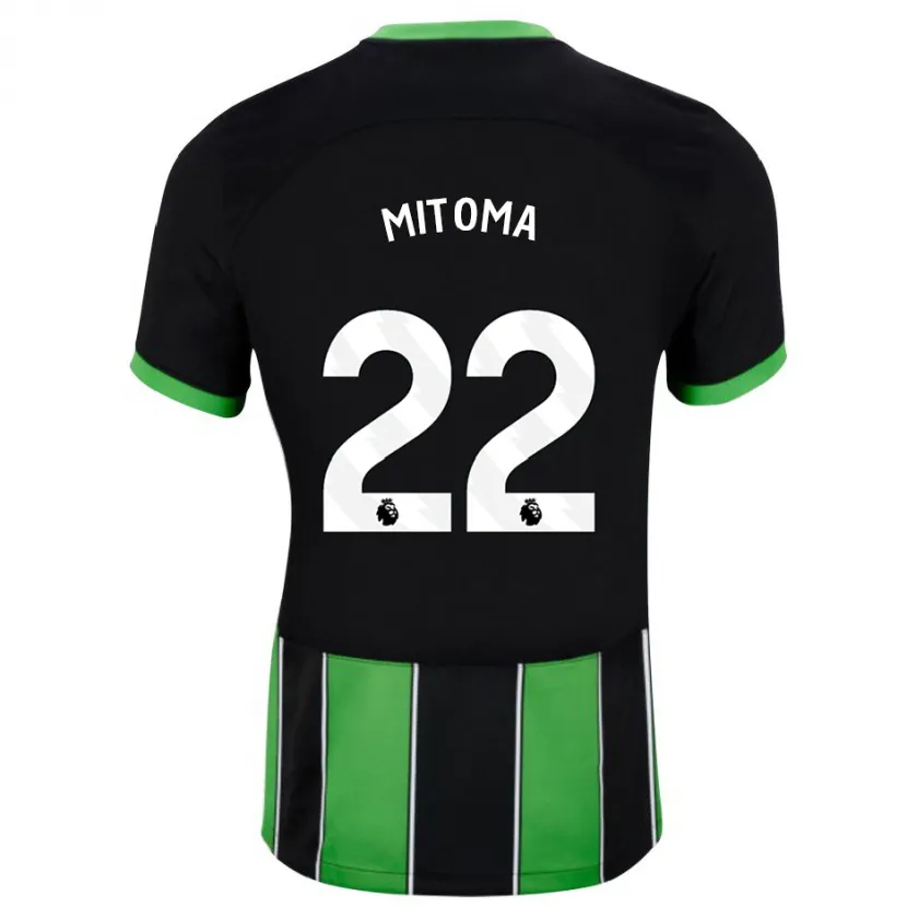 Danxen Niño Camiseta Kaoru Mitoma #22 Verde Negro 2ª Equipación 2023/24 La Camisa