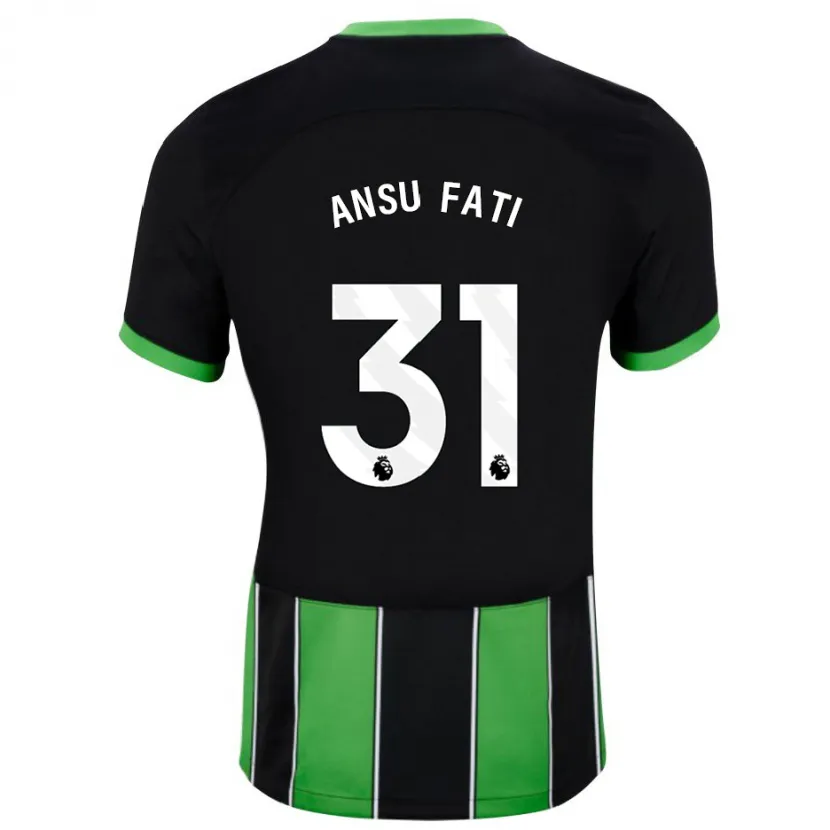 Danxen Niño Camiseta Ansu Fati #31 Verde Negro 2ª Equipación 2023/24 La Camisa