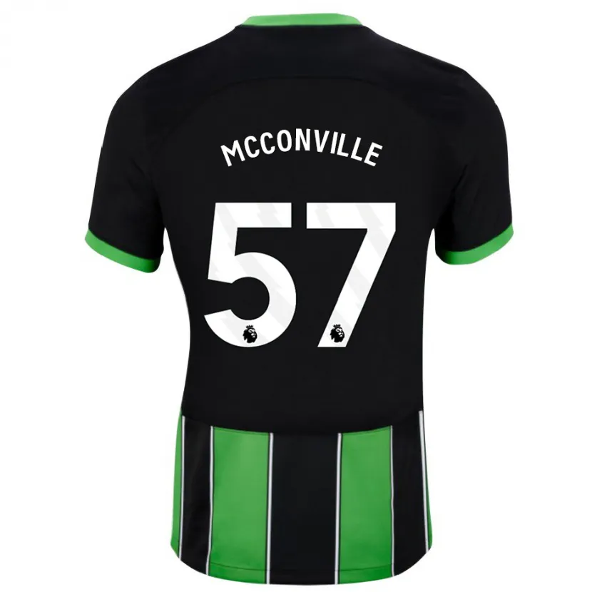 Danxen Niño Camiseta Ruairi Mcconville #57 Verde Negro 2ª Equipación 2023/24 La Camisa