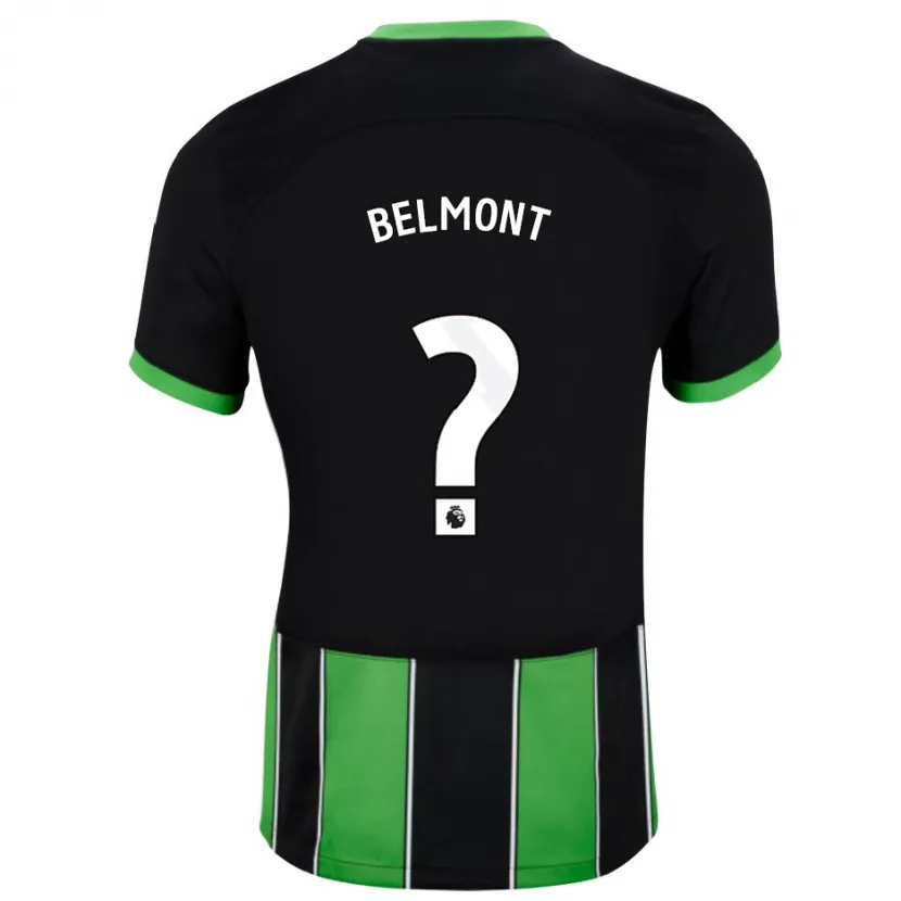 Danxen Niño Camiseta Joe Belmont #0 Verde Negro 2ª Equipación 2023/24 La Camisa