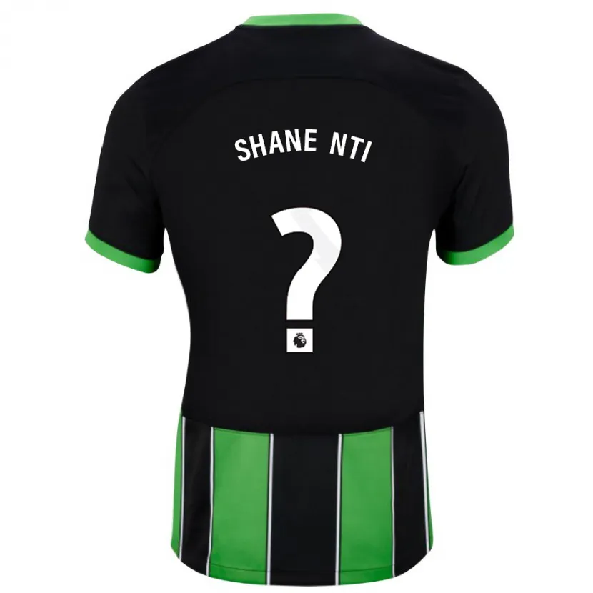 Danxen Niño Camiseta Shane Nti #0 Verde Negro 2ª Equipación 2023/24 La Camisa