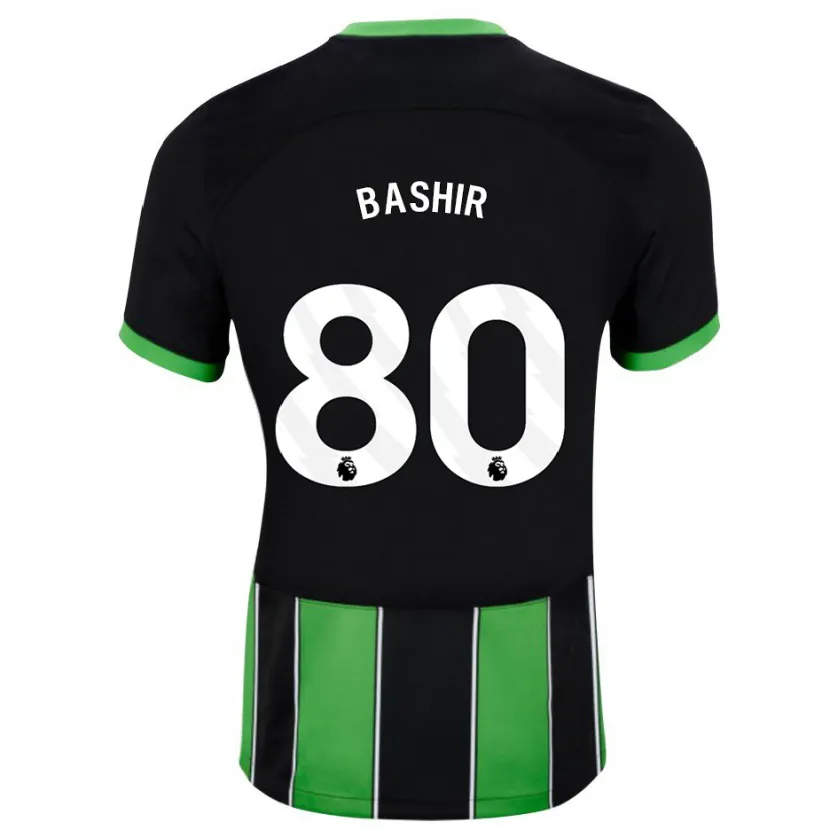 Danxen Niño Camiseta Sahil Bashir #80 Verde Negro 2ª Equipación 2023/24 La Camisa