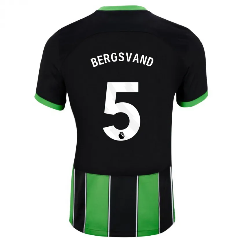 Danxen Niño Camiseta Guro Bergsvand #5 Verde Negro 2ª Equipación 2023/24 La Camisa