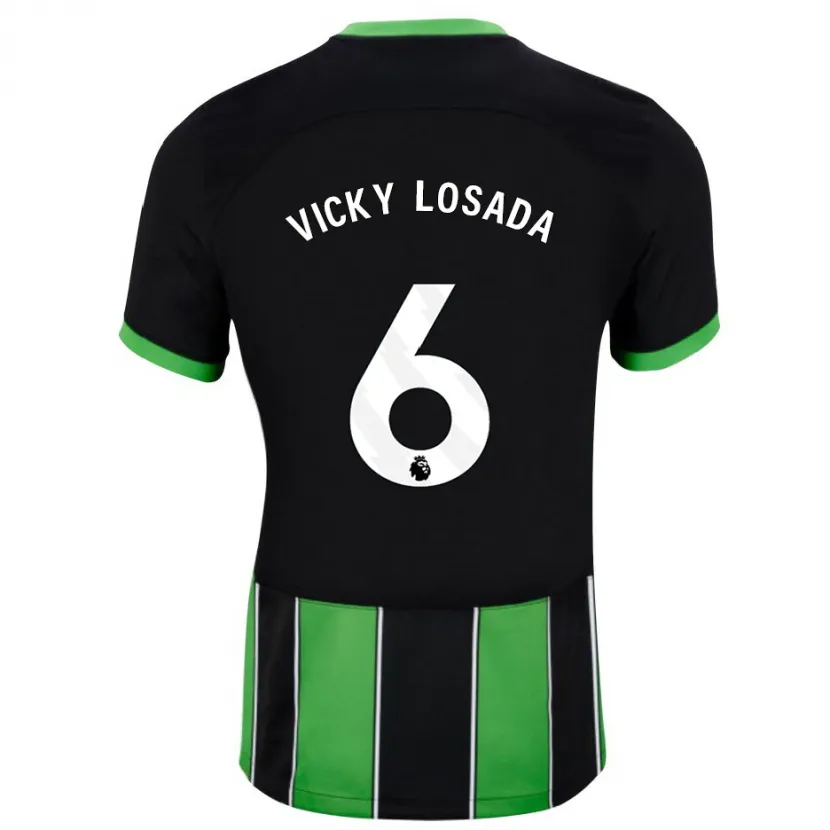 Danxen Niño Camiseta María Victoria Losada Gómez #6 Verde Negro 2ª Equipación 2023/24 La Camisa