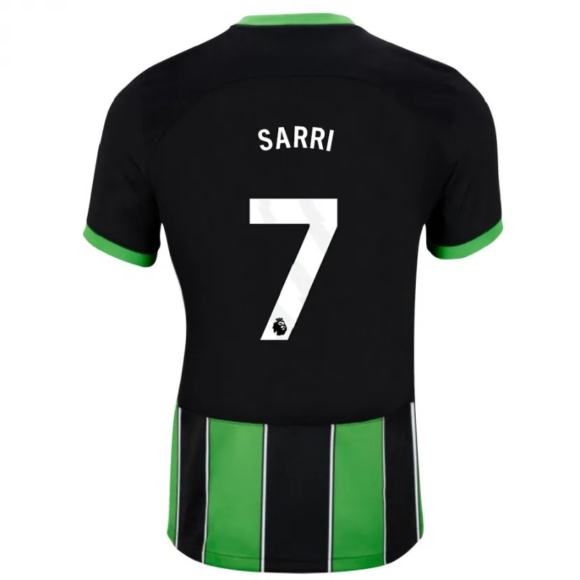 Danxen Niño Camiseta Veatriki Sarri #7 Verde Negro 2ª Equipación 2023/24 La Camisa