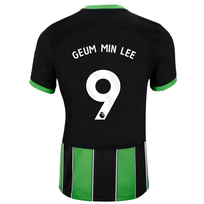 Danxen Niño Camiseta Lee Geum-Min #9 Verde Negro 2ª Equipación 2023/24 La Camisa