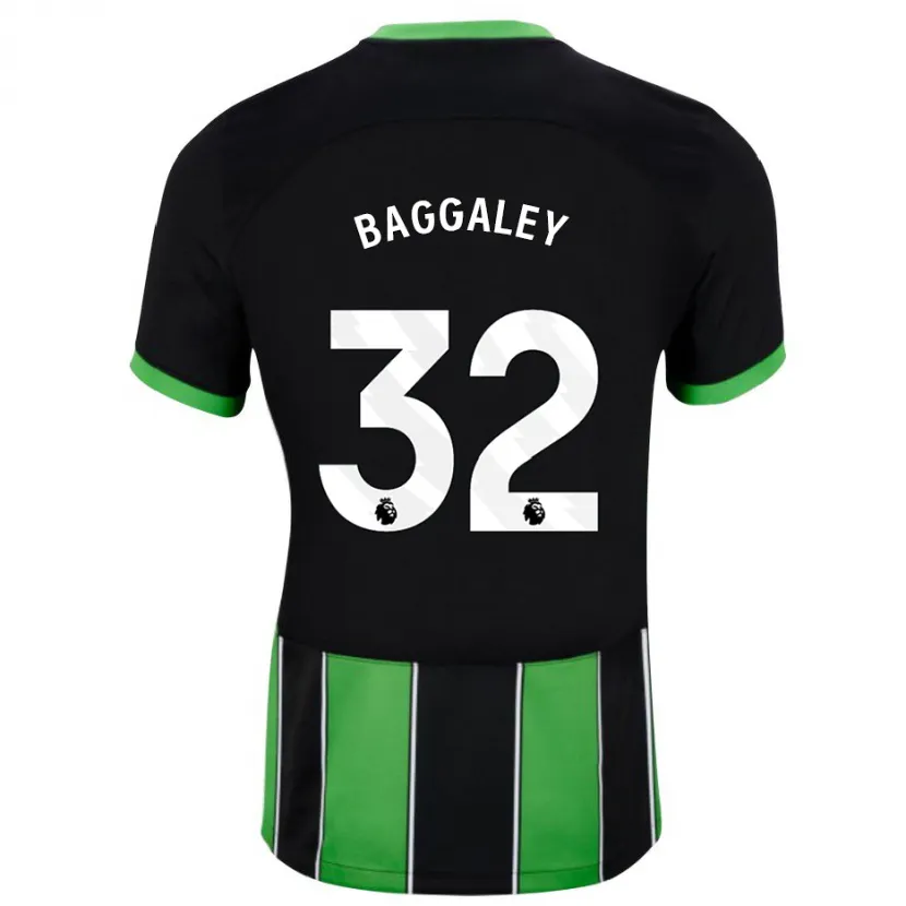 Danxen Niño Camiseta Sophie Baggaley #32 Verde Negro 2ª Equipación 2023/24 La Camisa