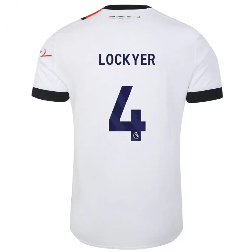 Danxen Niño Camiseta Tom Lockyer #4 Blanco 2ª Equipación 2023/24 La Camisa