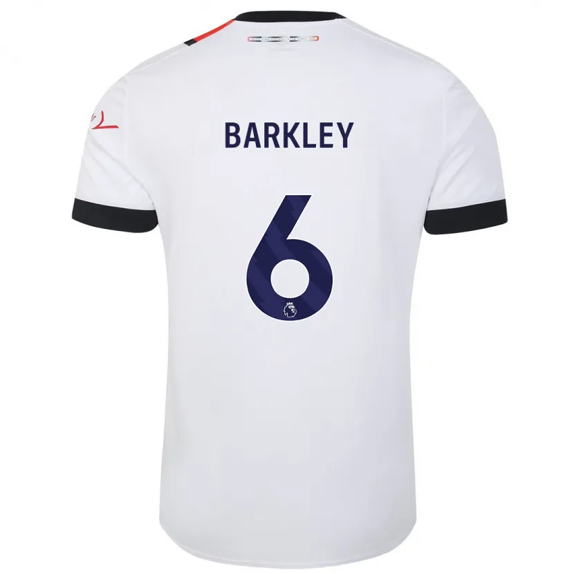 Danxen Niño Camiseta Ross Barkley #6 Blanco 2ª Equipación 2023/24 La Camisa