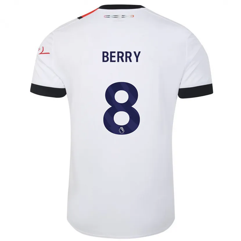 Danxen Niño Camiseta Luke Berry #8 Blanco 2ª Equipación 2023/24 La Camisa