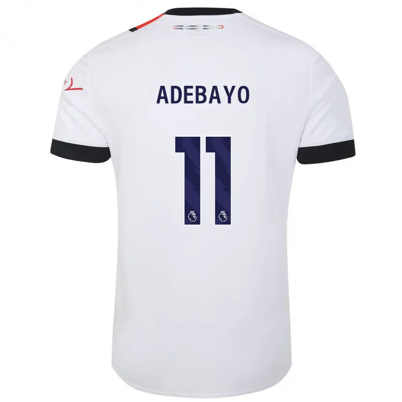 Danxen Niño Camiseta Elijah Adebayo #11 Blanco 2ª Equipación 2023/24 La Camisa