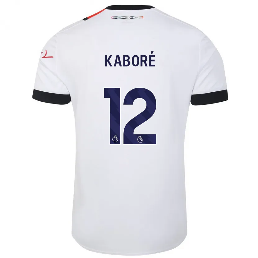 Danxen Niño Camiseta Issa Kaboré #12 Blanco 2ª Equipación 2023/24 La Camisa