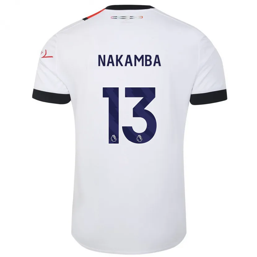 Danxen Niño Camiseta Marvelous Nakamba #13 Blanco 2ª Equipación 2023/24 La Camisa