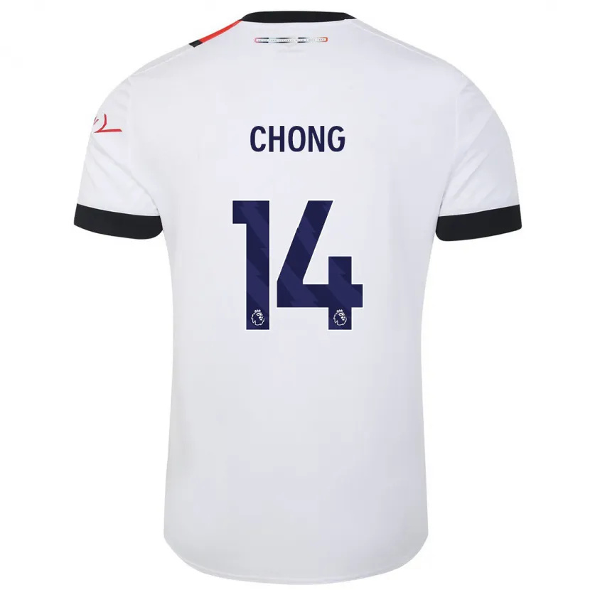 Danxen Niño Camiseta Tahith Chong #14 Blanco 2ª Equipación 2023/24 La Camisa