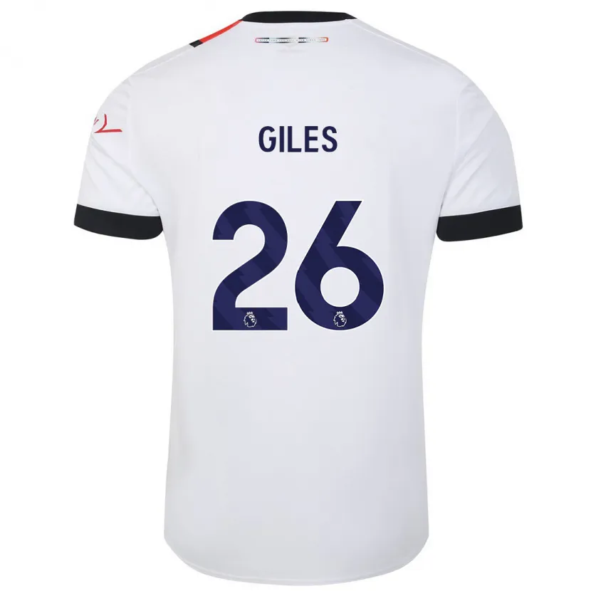 Danxen Niño Camiseta Ryan Giles #26 Blanco 2ª Equipación 2023/24 La Camisa