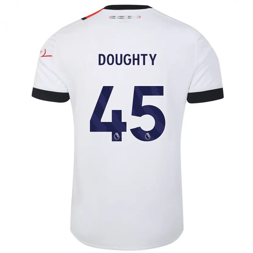 Danxen Niño Camiseta Alfie Doughty #45 Blanco 2ª Equipación 2023/24 La Camisa