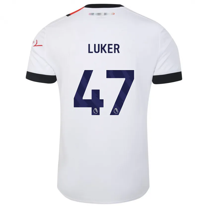 Danxen Niño Camiseta Jayden Luker #47 Blanco 2ª Equipación 2023/24 La Camisa