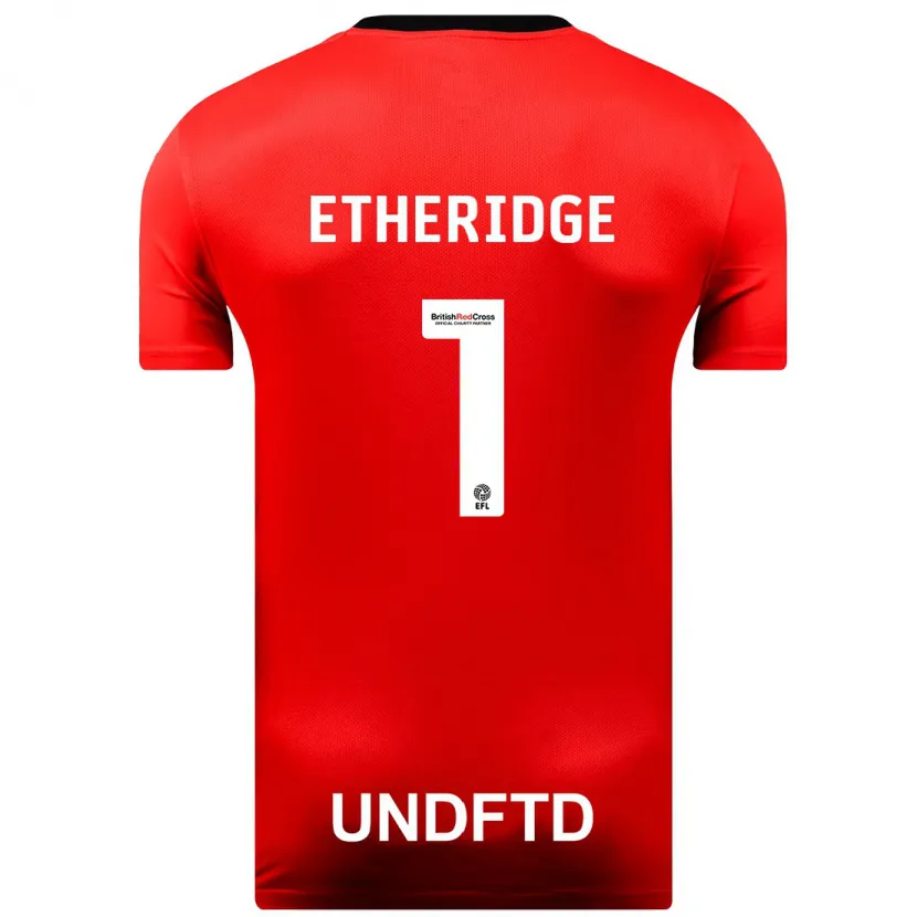 Danxen Niño Camiseta Neil Etheridge #1 Rojo 2ª Equipación 2023/24 La Camisa