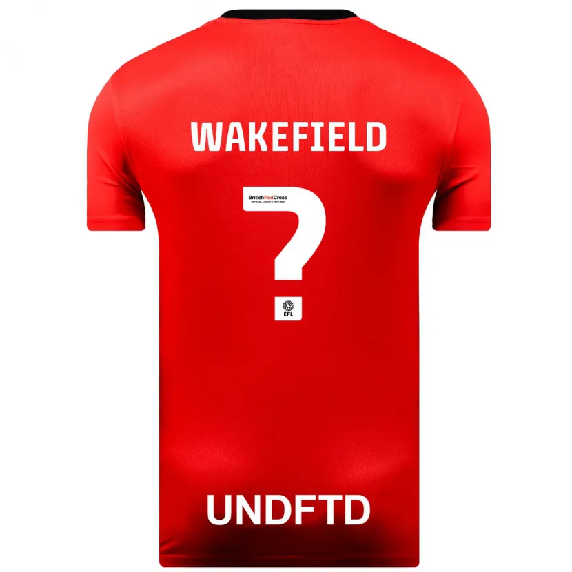 Danxen Niño Camiseta Kieran Wakefield #0 Rojo 2ª Equipación 2023/24 La Camisa