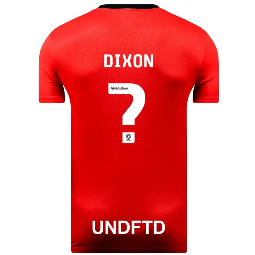 Danxen Niño Camiseta Junior Dixon #0 Rojo 2ª Equipación 2023/24 La Camisa