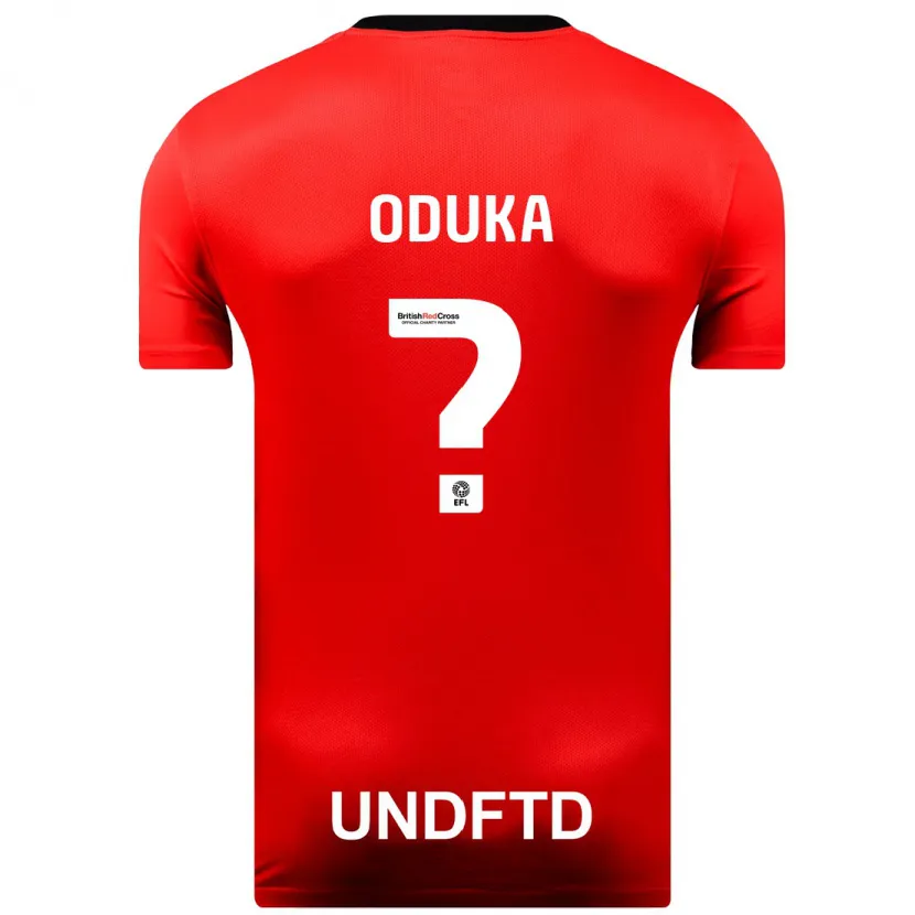 Danxen Niño Camiseta Engwau Oduka #0 Rojo 2ª Equipación 2023/24 La Camisa