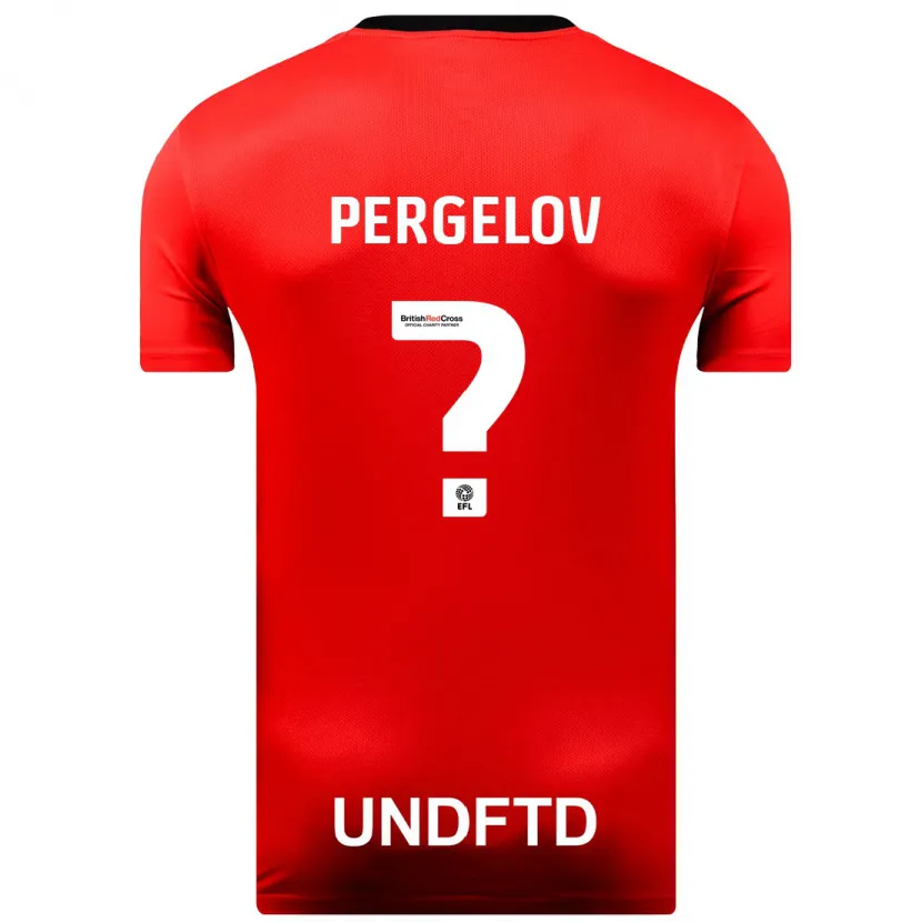 Danxen Niño Camiseta Stoyan Pergelov #0 Rojo 2ª Equipación 2023/24 La Camisa