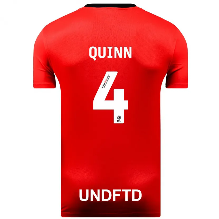 Danxen Niño Camiseta Louise Catherine Quinn #4 Rojo 2ª Equipación 2023/24 La Camisa