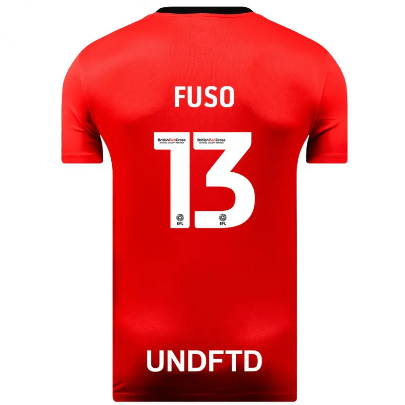 Danxen Niño Camiseta Ivana Fuso #13 Rojo 2ª Equipación 2023/24 La Camisa